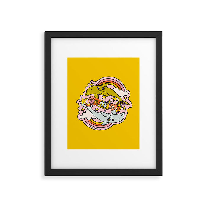 Gemini Dolphin Framed Art Print Gallery Image 1