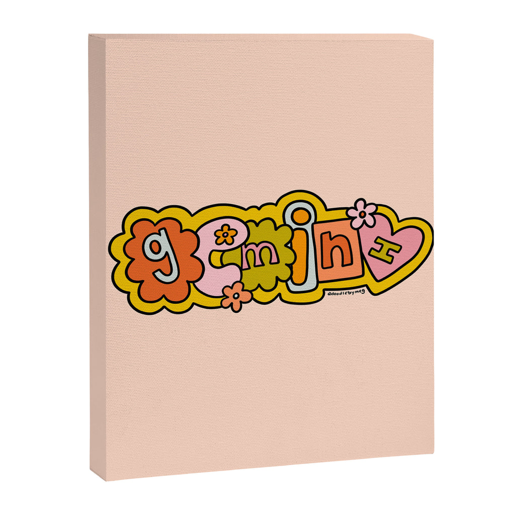 Gemini Doodle Letters Canvas Print Gallery Image 8