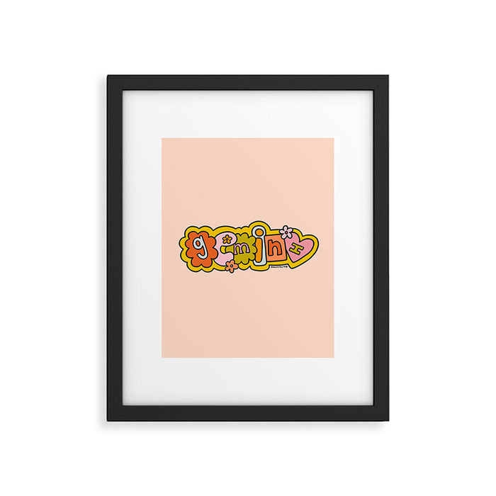 Gemini Doodle Letters Framed Art Print Gallery Image 1