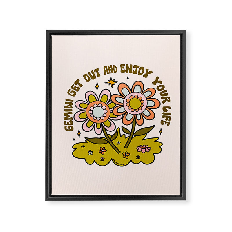 Gemini Flower Framed Canvas Print Gallery Image 8