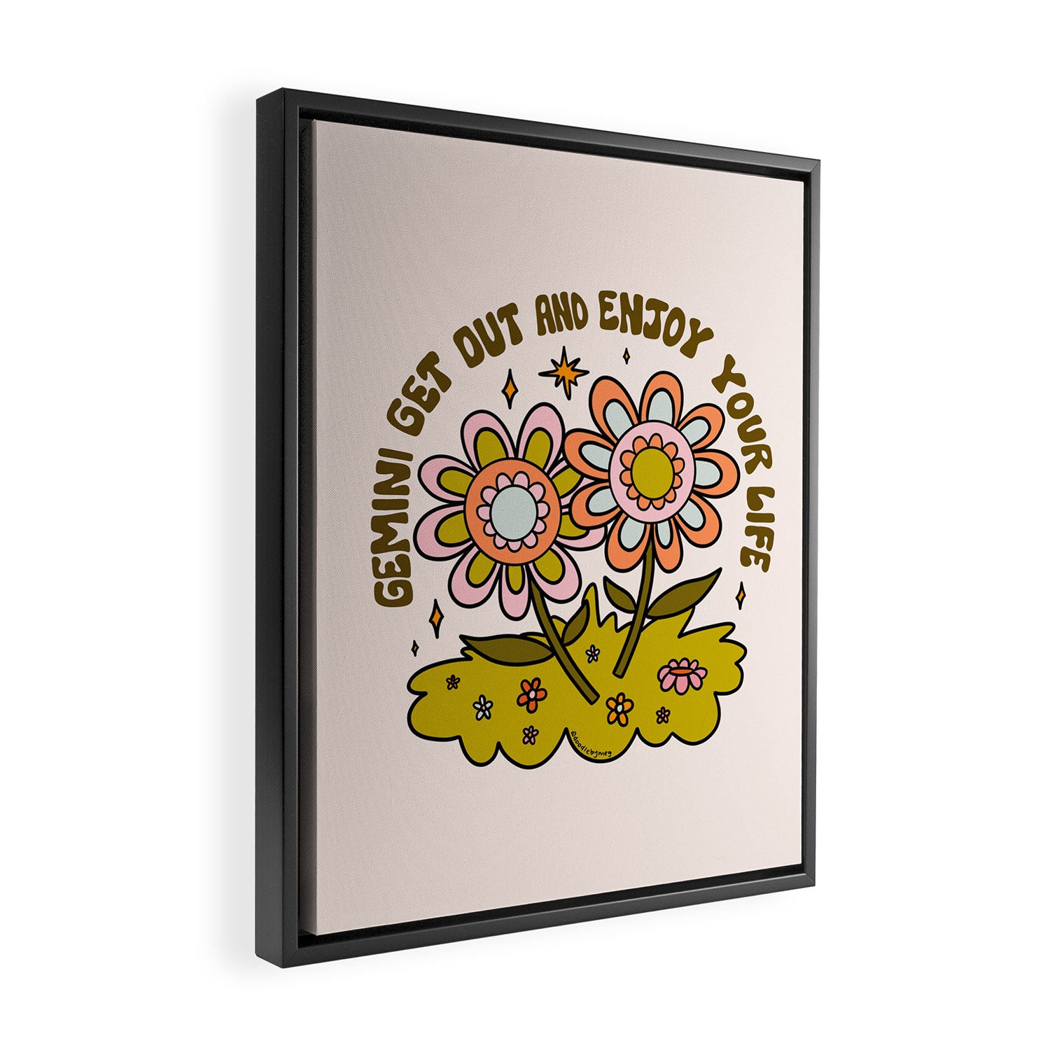 Gemini Flower Framed Canvas Print Gallery Image 2