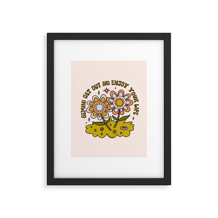 Gemini Flower Framed Art Print Gallery Image 1