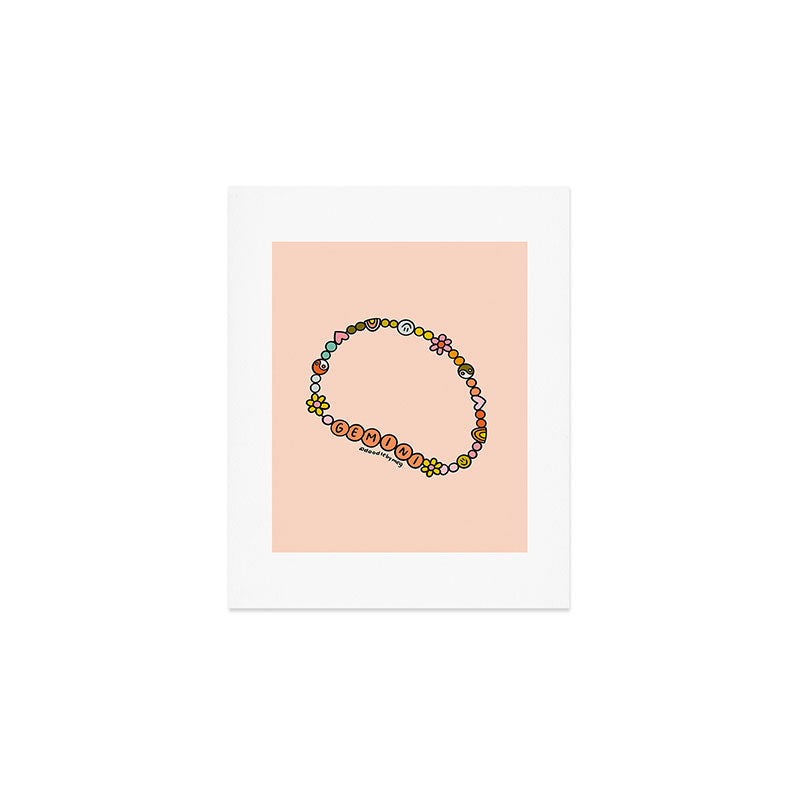 Gemini Friendship Bracelet Art Print Gallery Image 1