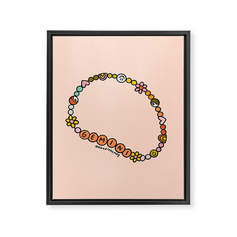 Gemini Friendship Bracelet Framed Canvas Print Gallery Image 8