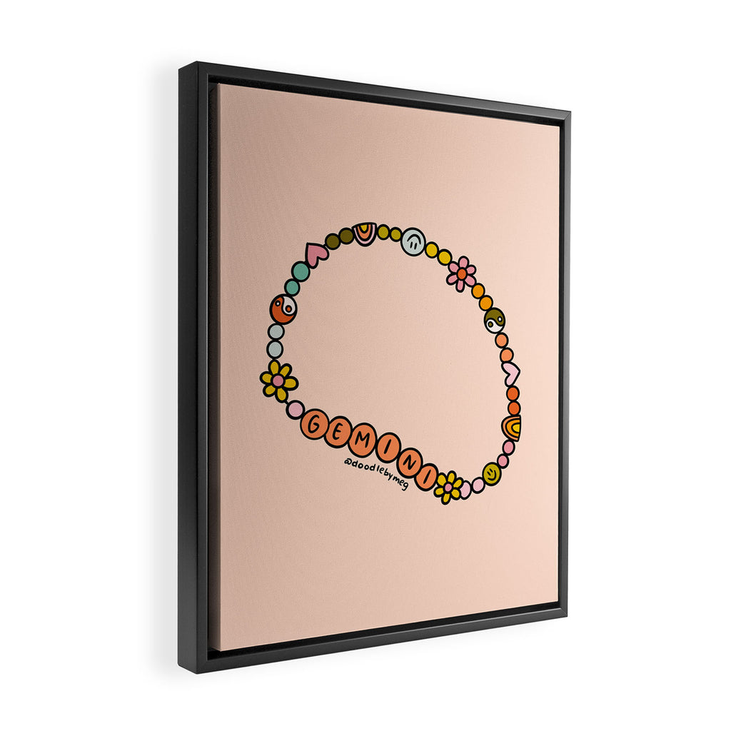 Gemini Friendship Bracelet Framed Canvas Print Gallery Image 2