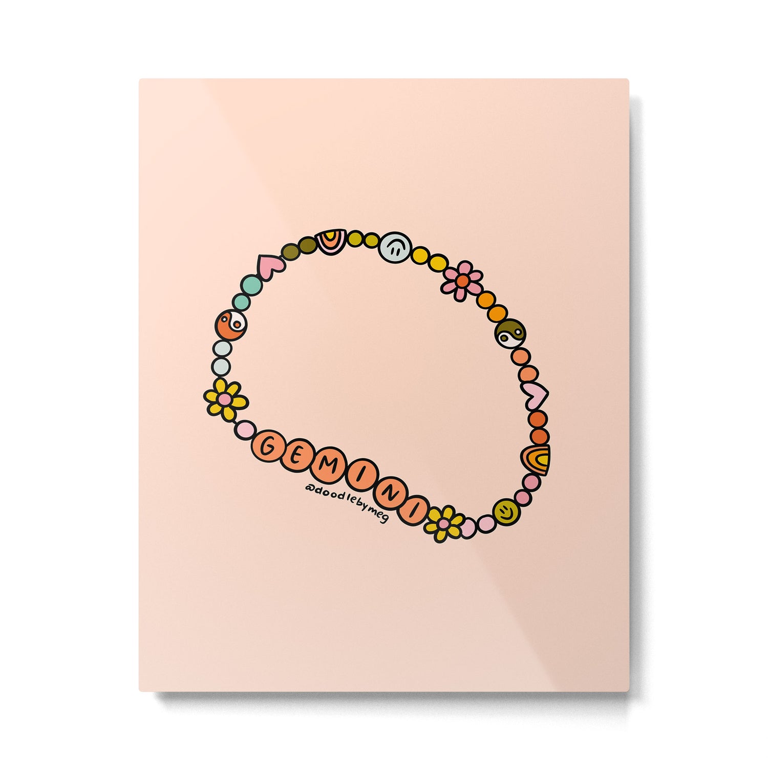 Gemini Friendship Bracelet Metal Print Gallery Image 6