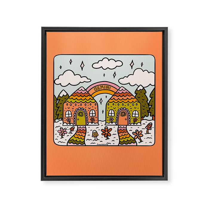 Gemini Gingerbread House Framed Canvas Print Gallery Image 1