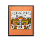 Gemini Gingerbread House Framed Canvas Print Gallery Image 8
