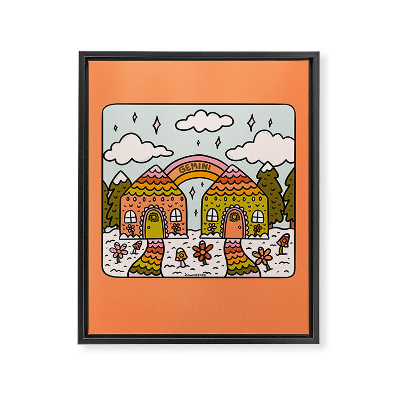 Gemini Gingerbread House Framed Canvas Print Gallery Image 8