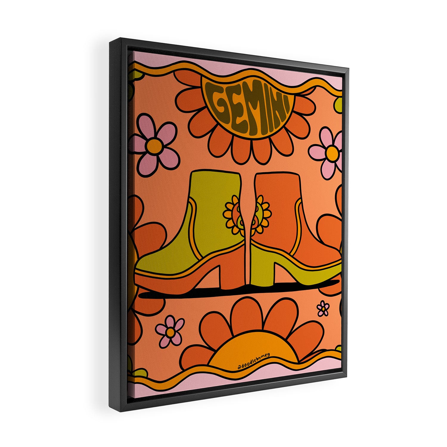 Gemini Groovy Boot Framed Canvas Print Gallery Image 2