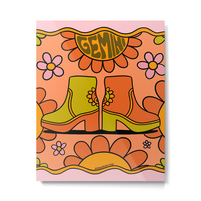 Gemini Groovy Boot Metal Print Gallery Image 1