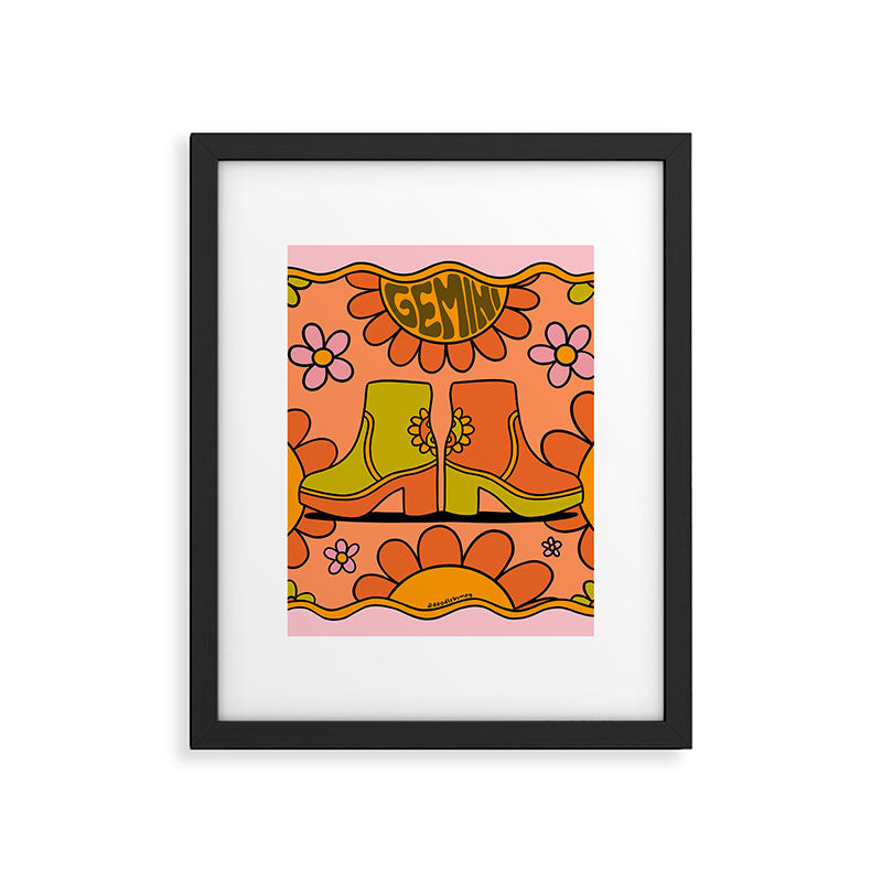 Gemini Groovy Boot Framed Art Print Gallery Image 6