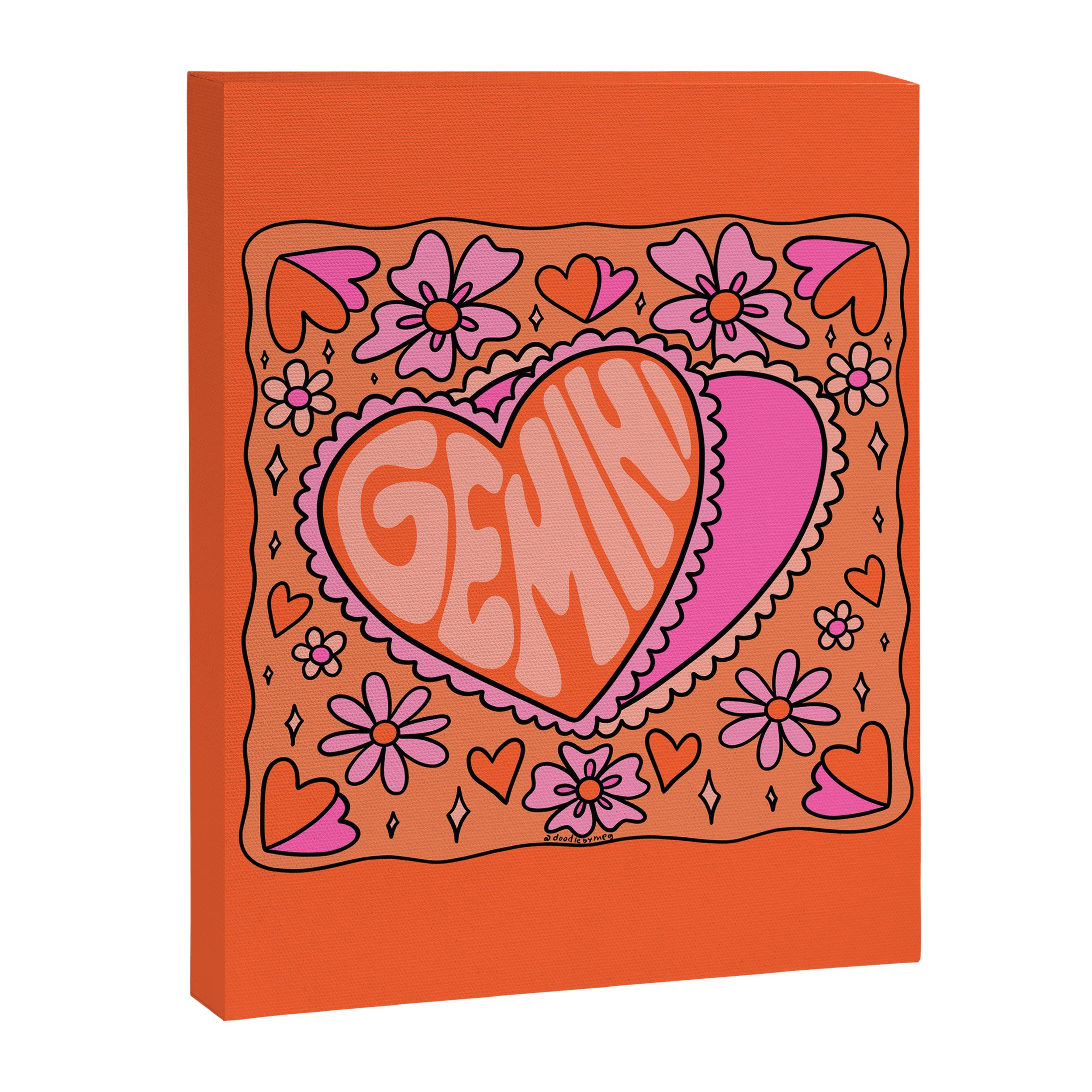 Gemini Heart Canvas Print Gallery Image 8