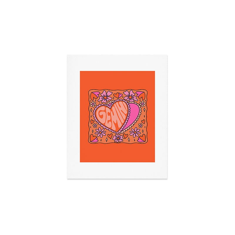 Gemini Heart Art Print Gallery Image 1
