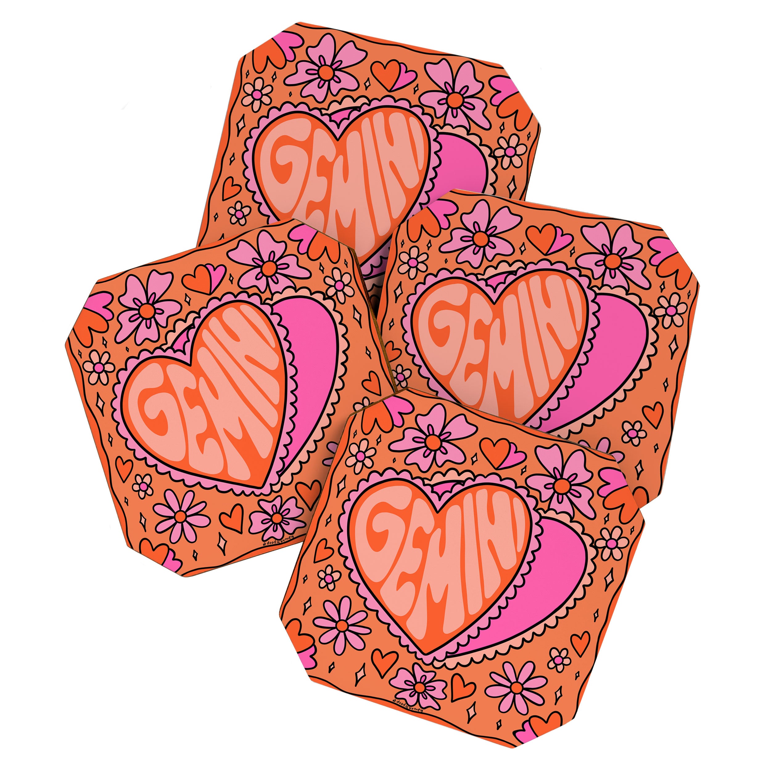 Gemini Heart Coaster Gallery Image 1