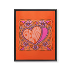Gemini Heart Framed Canvas Print Gallery Image 8