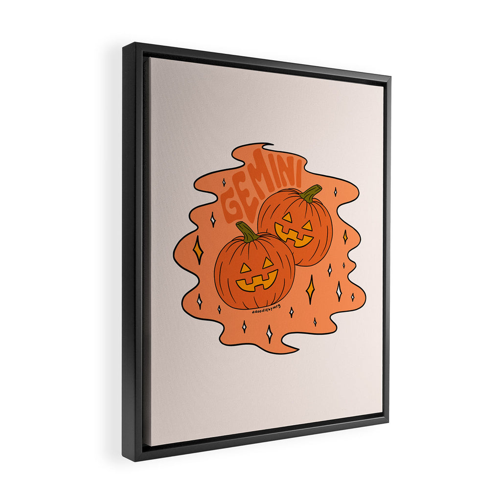 Gemini Jack O Lantern Framed Canvas Print Gallery Image 2
