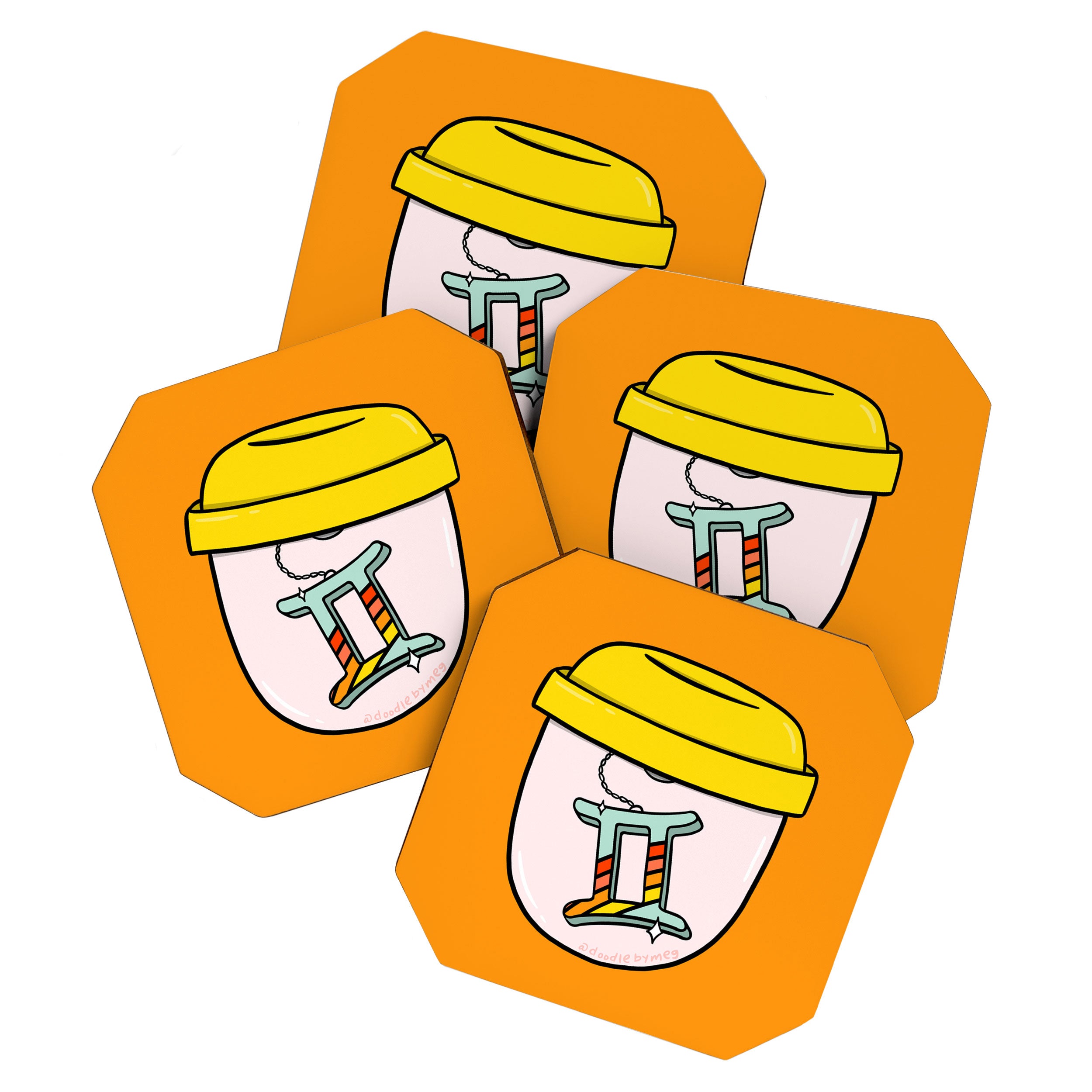 Gemini Keychain Coaster Gallery Image 1