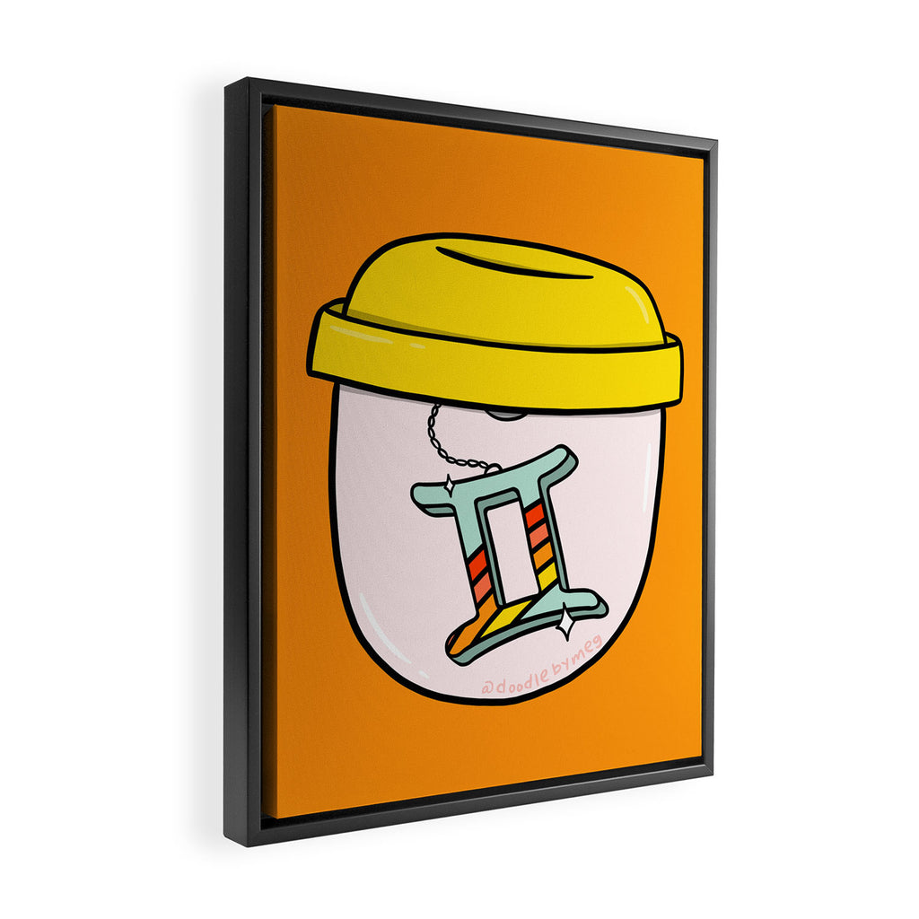 Gemini Keychain Framed Canvas Print Gallery Image 2