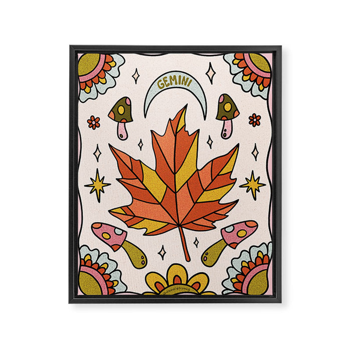 Gemini Leaf Framed Canvas Print Gallery Image 1