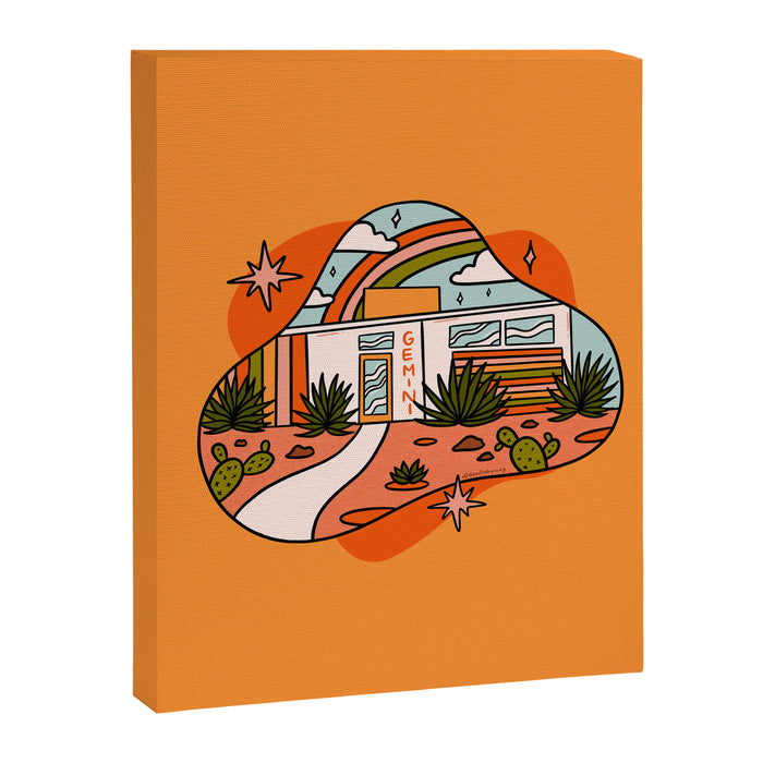 Gemini Mid Century House Canvas Print Gallery Image 1