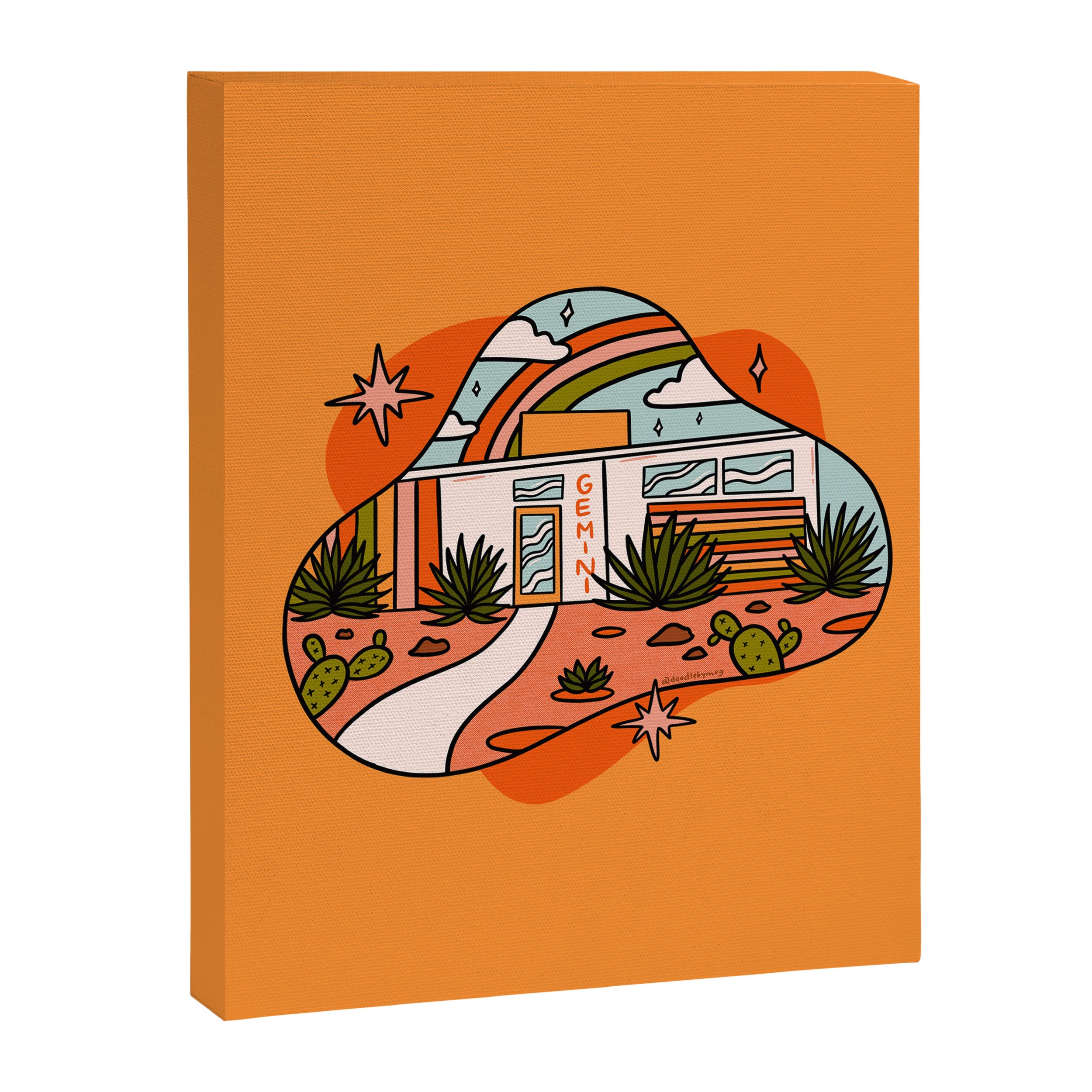 Gemini Mid Century House Canvas Print Gallery Image 8