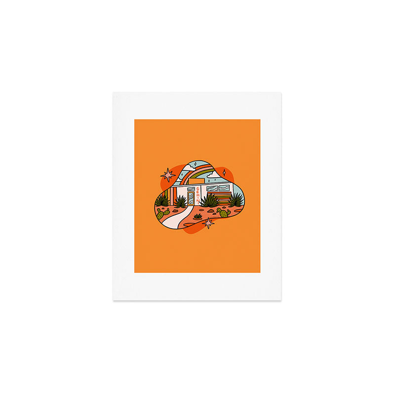Gemini Mid Century House Art Print Gallery Image 1