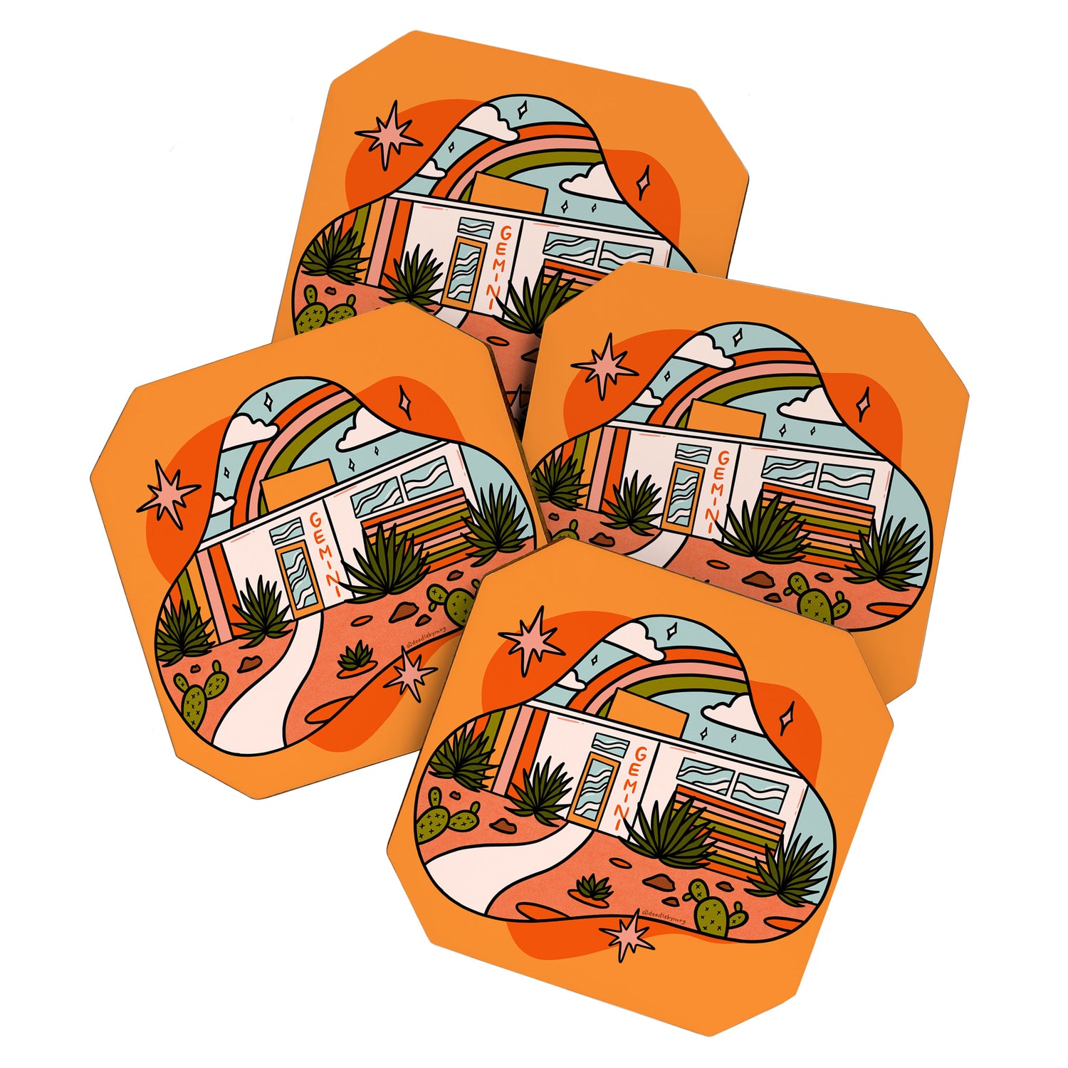 Gemini Mid Century House Coaster Gallery Image 1