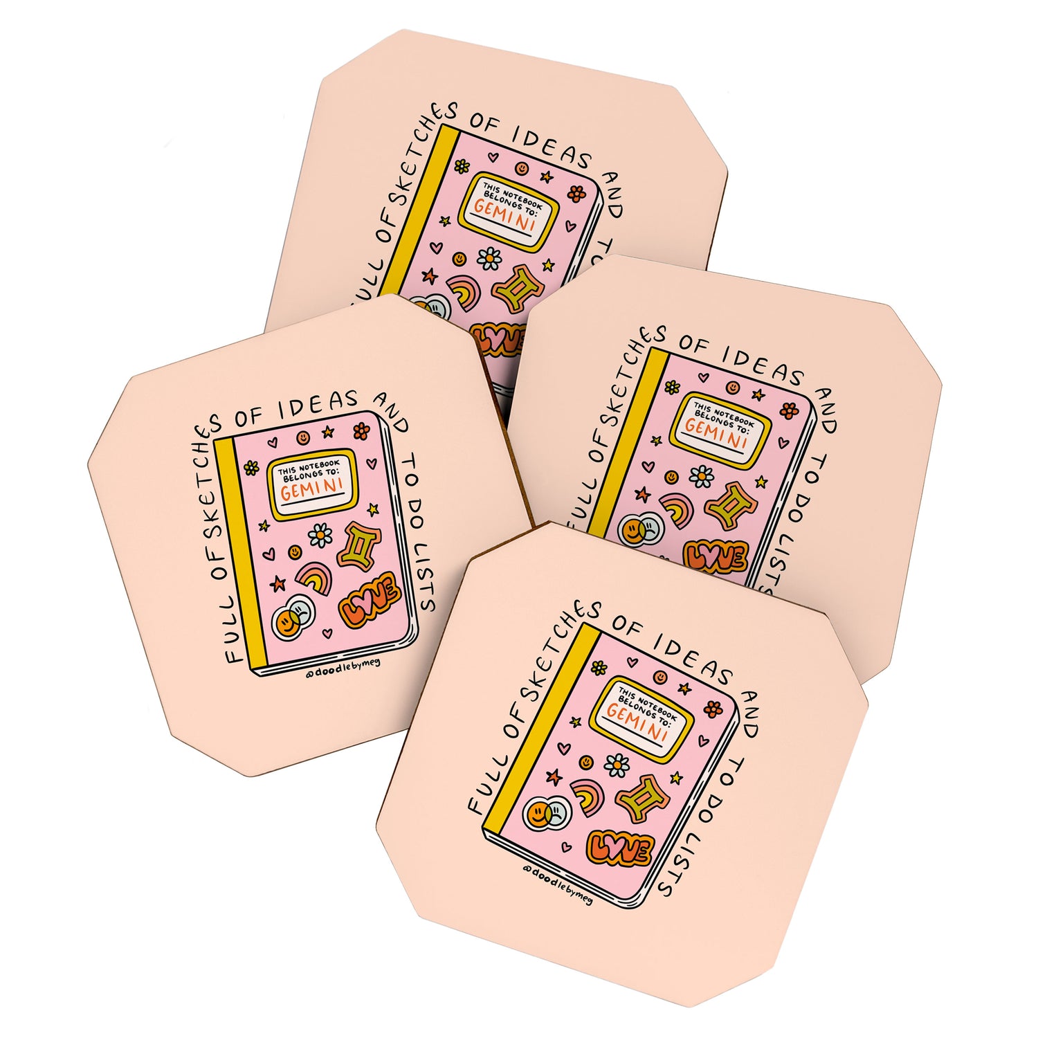Gemini Notebook Coaster Gallery Image 1