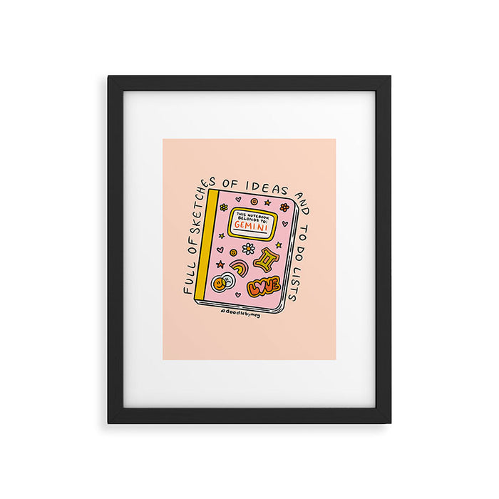 Gemini Notebook Framed Art Print Gallery Image 1