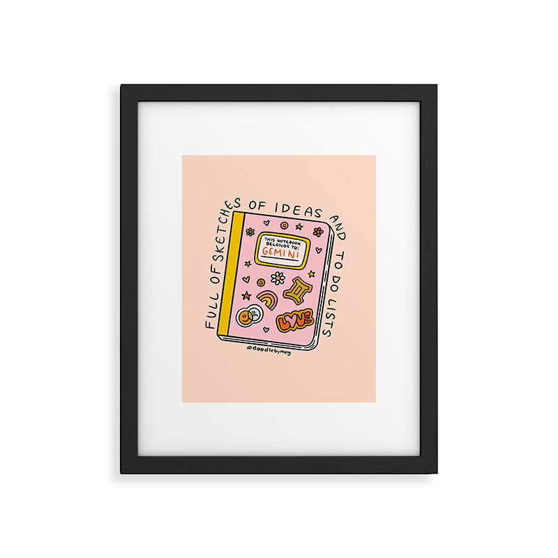 Gemini Notebook Framed Art Print Gallery Image 6