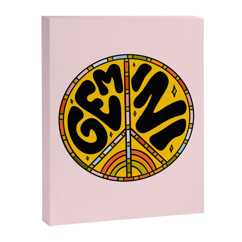 Gemini Peace Sign Canvas Print Gallery Image 8