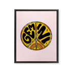 Gemini Peace Sign Framed Canvas Print Gallery Image 8
