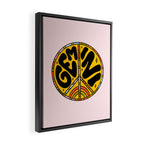 Gemini Peace Sign Framed Canvas Print Gallery Image 2