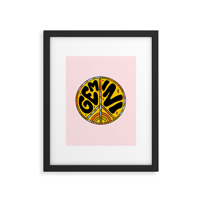 Gemini Peace Sign Framed Art Print Gallery Image 6