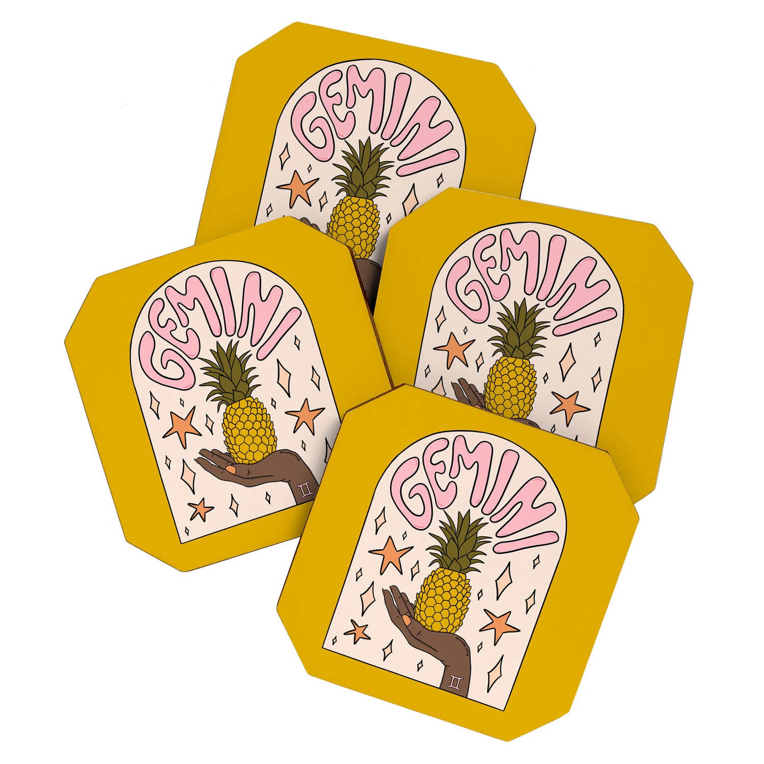 Gemini Pineapple Coaster Gallery Image 1
