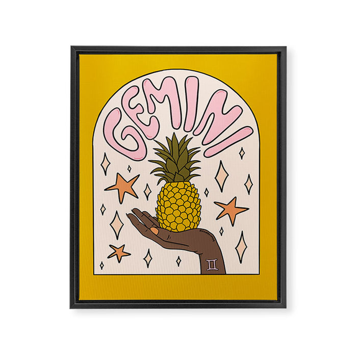 Gemini Pineapple Framed Canvas Print Gallery Image 1