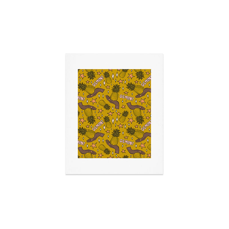 Gemini Pineapple Print Art Print Gallery Image 1