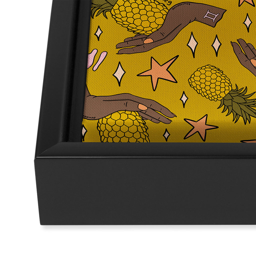 Gemini Pineapple Print Framed Canvas Print Gallery Image 3