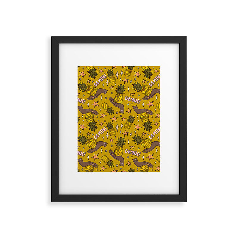 Gemini Pineapple Print Framed Art Print Gallery Image 6