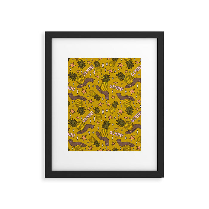 Gemini Pineapple Print Framed Art Print Gallery Image 1