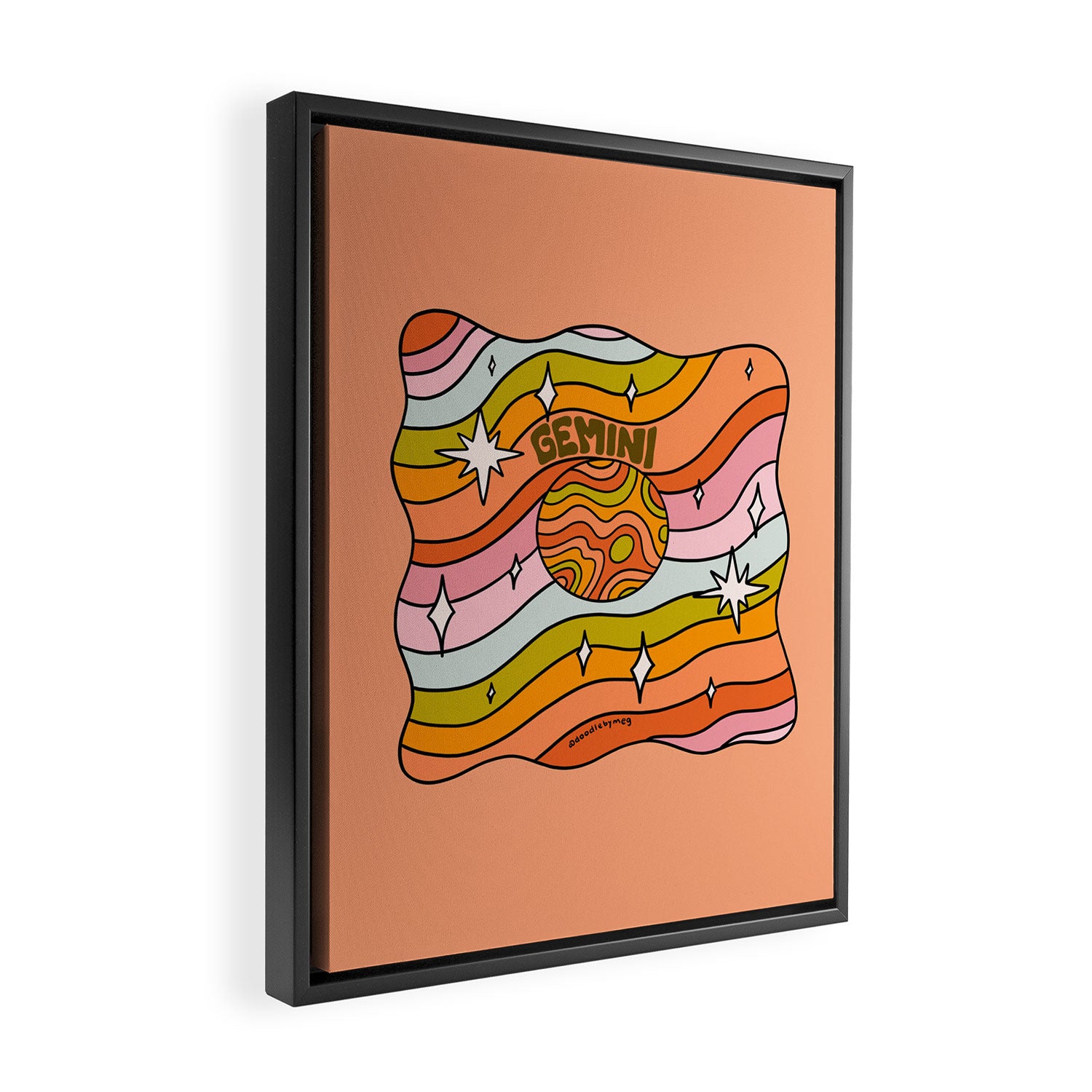 Gemini Planet Framed Canvas Print Gallery Image 2