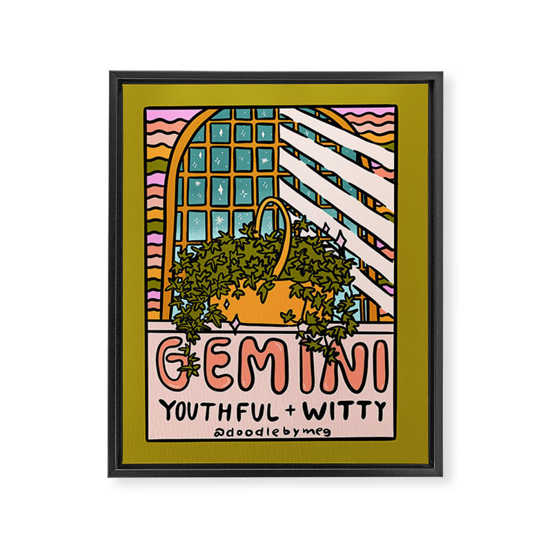 Gemini Plant Framed Canvas Print Gallery Image 8