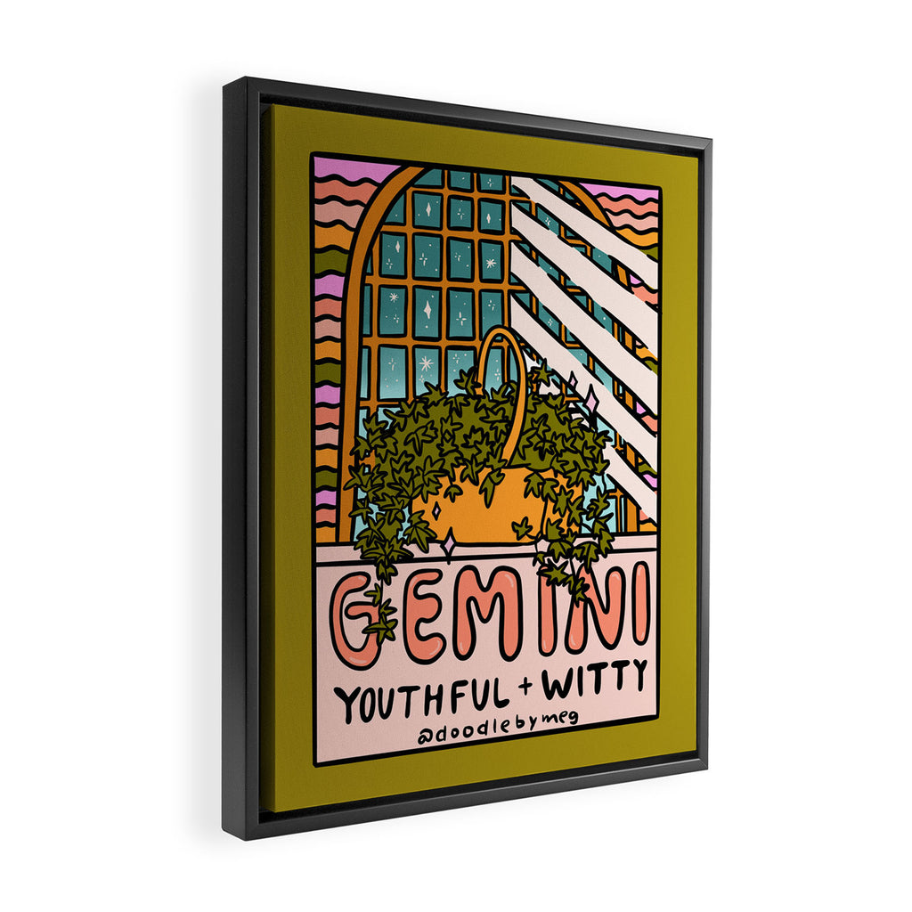 Gemini Plant Framed Canvas Print Gallery Image 2