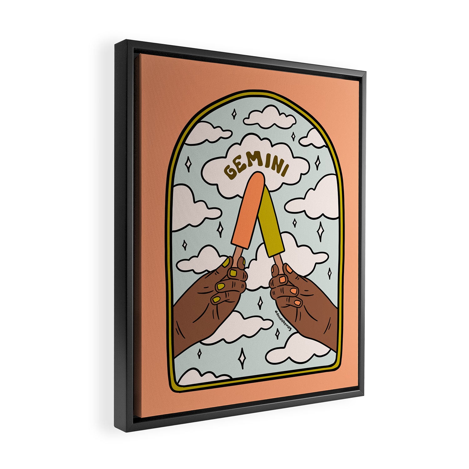 Gemini Popsicle Framed Canvas Print Gallery Image 2