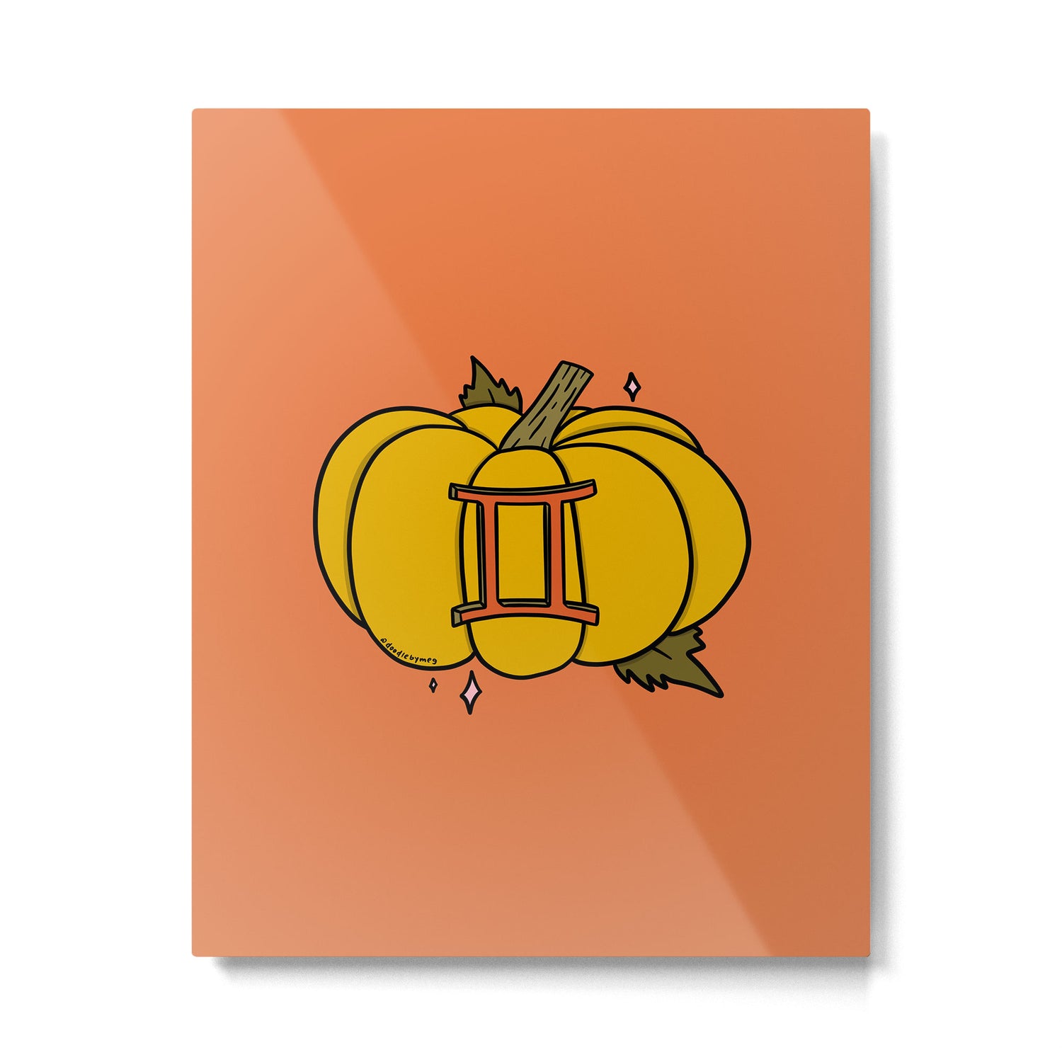 Gemini Pumpkin Metal Print Gallery Image 6