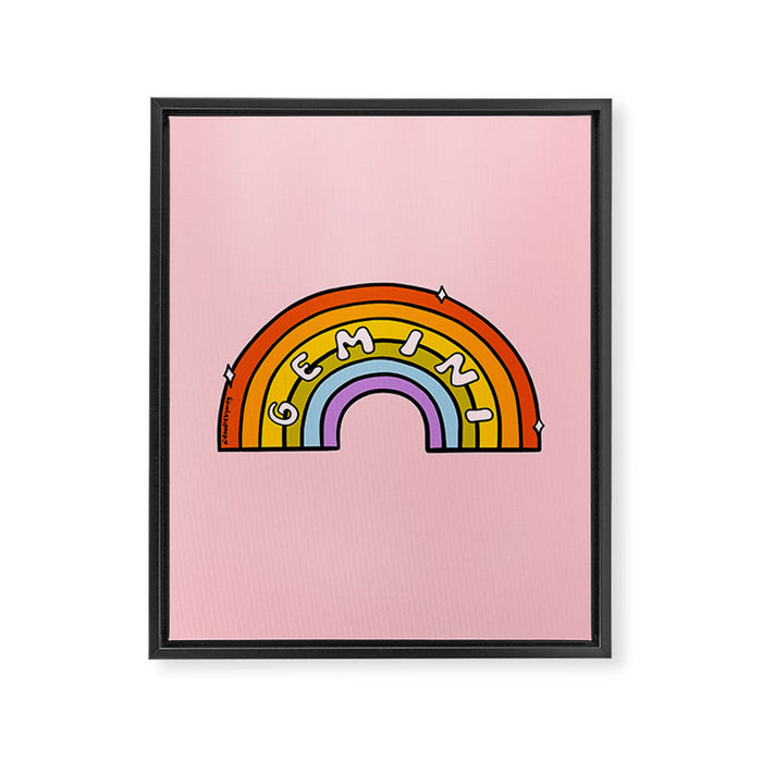 Gemini Rainbow Framed Canvas Print Gallery Image 1