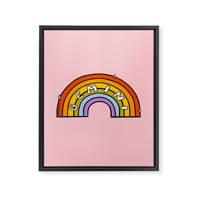 Gemini Rainbow Framed Canvas Print Gallery Image 8