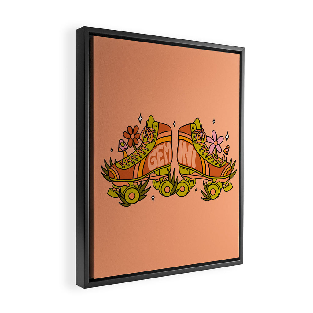 Gemini Roller Skate Framed Canvas Print Gallery Image 2