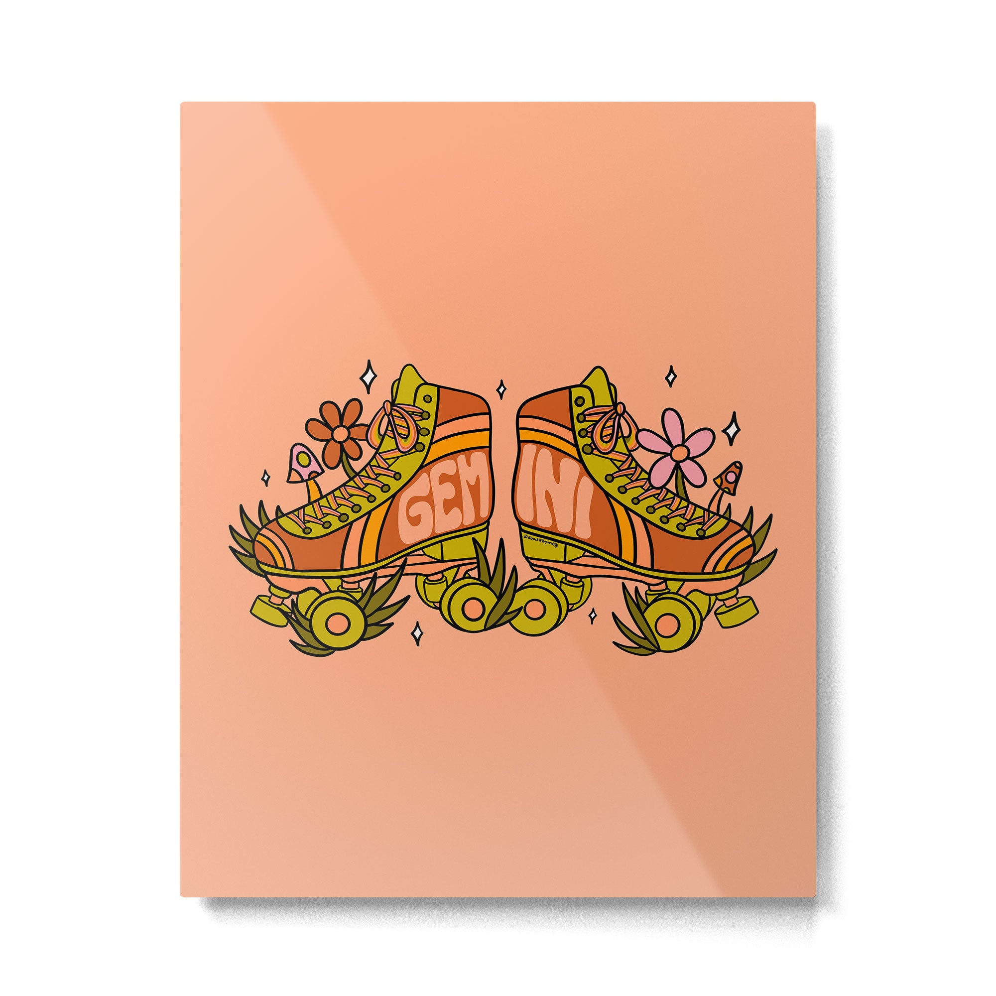 Gemini Roller Skate Metal Print Gallery Image 6